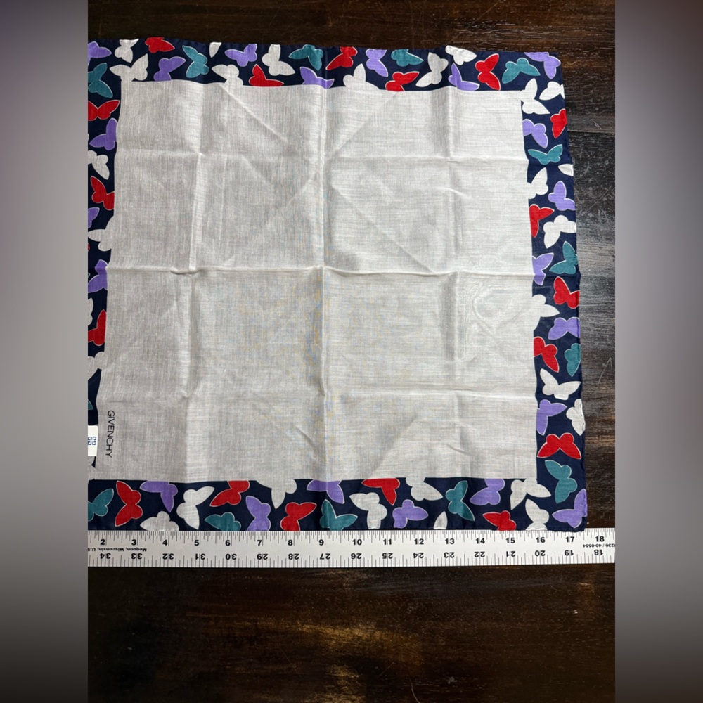 Givenchy Multicolor Butterfly Border Handkerchief… - image 6